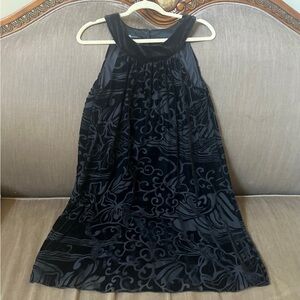 AB Studio Black Dress with velvet patterns